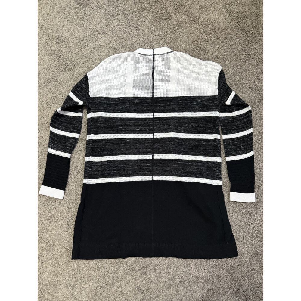 T By Talbots Open Weave Mesh Black And White Card… - image 2